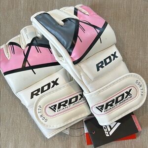 RDX Pink and White Boxing Gloves